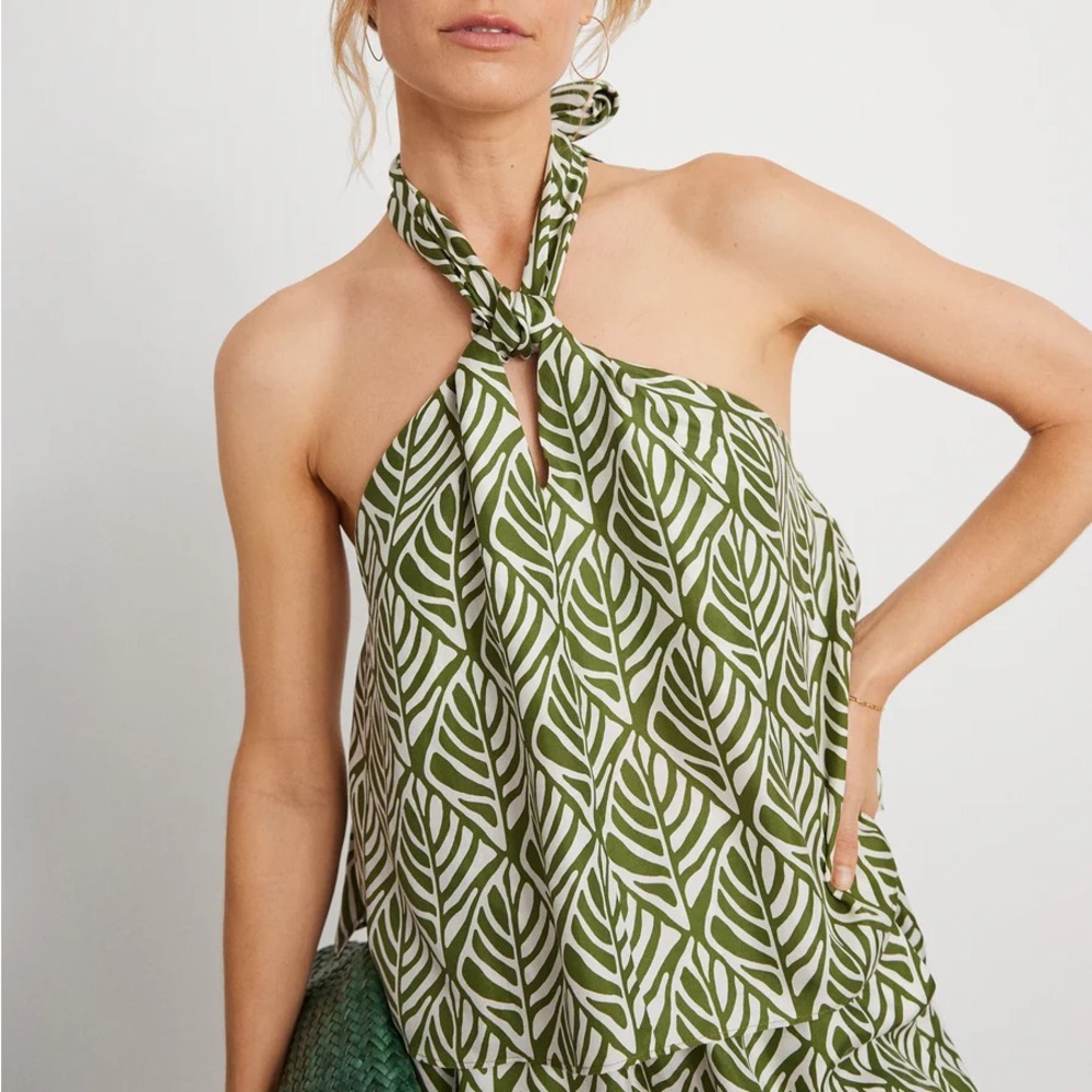 unsubscribed silk tie halter top